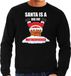 Bellatio Decorations Shoppartners Bv Foute Kerst sweater / Kerst trui Santa is a big fat motherfucker zwart voor heren - Kerstkleding / Christmas outfit L