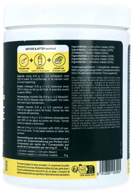 The Green Athlete L-Citrulline malate 500 Gram