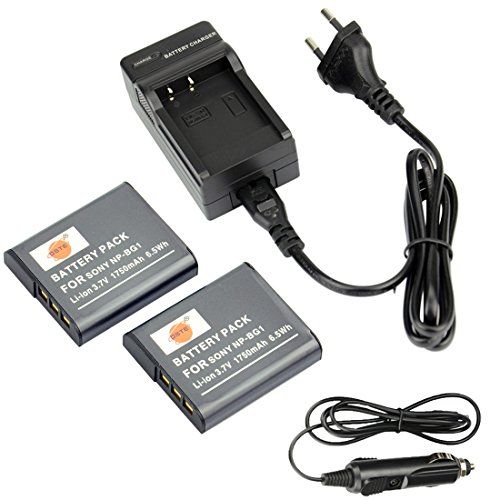 DSTE DSTE® (2 pak)Vervangingsbatterij en DC92E Travel Charger Compatibel voor Sony NP-BG1 Cyber-Shot DSC-H3 DSC-H7 DSC-H9 DSC-H10 DSC-H20 DSC-H50 DSC-H55 DSC-H70 DSC-H90 DSC-HX5V DSC-HX7V DSC-HX9V