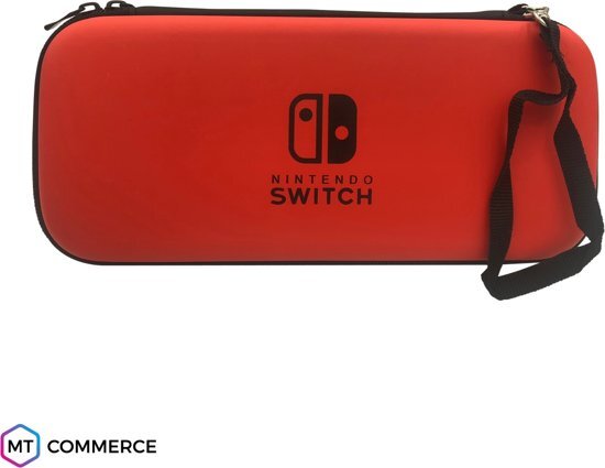 Consoleskins.nl Nintendo Switch Beschermhoes voor Opbergen en Beschermen - Hardcover Hoes / Case / Skin met Handgrip - Rood