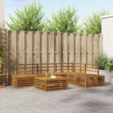 vidaXL - Buiten - bank - set - 5 - Stuk - Naturel - Massief - Acacia - Hout