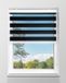 Unyqoos® Duo-rolgordijn, lichtdoorlatend, zwart, 40x175 cm