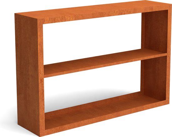 Geroba Egura Cortenstaal Houtopslag Onderverdeling 2 Vakken 1500x385x1000 mm