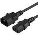 PremiumCord kps05 verlengkabel voor pc 230V 0,5 m, verlengkabel IEC 320, bus naar stekker, IEC 320 C13 naar C14, stroomkabel, kleur zwart