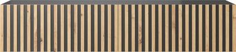 Selsey Telire - RTV kast 138.6 cm - Zwart met lamellenfront eiken artisan