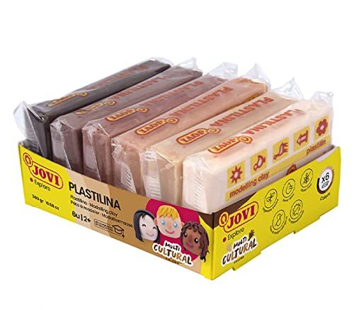 Jovi - Klei - 6 tabletten - Multiculturele kleuren - Glutenvrij