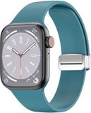 By Qubix - Siliconen bandje - Cyaan - Geschikt voor Apple Watch 44mm / 45mm / 46mm / 49mm
