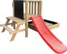 AXI Leah Mini Speeltoren met Zandbak en Picknicktafel – Rode Glijbaan – Met Krijtbord – FSC hout – Klein speeltoestel voor de tuin / buiten