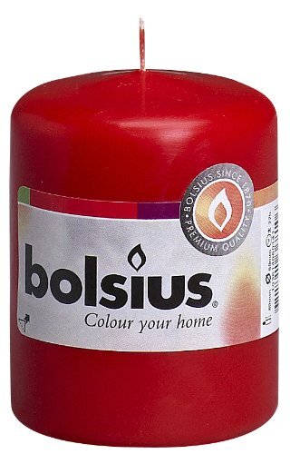 Bolsius - Stompkaars - rood - 8 cm - 10 stuks