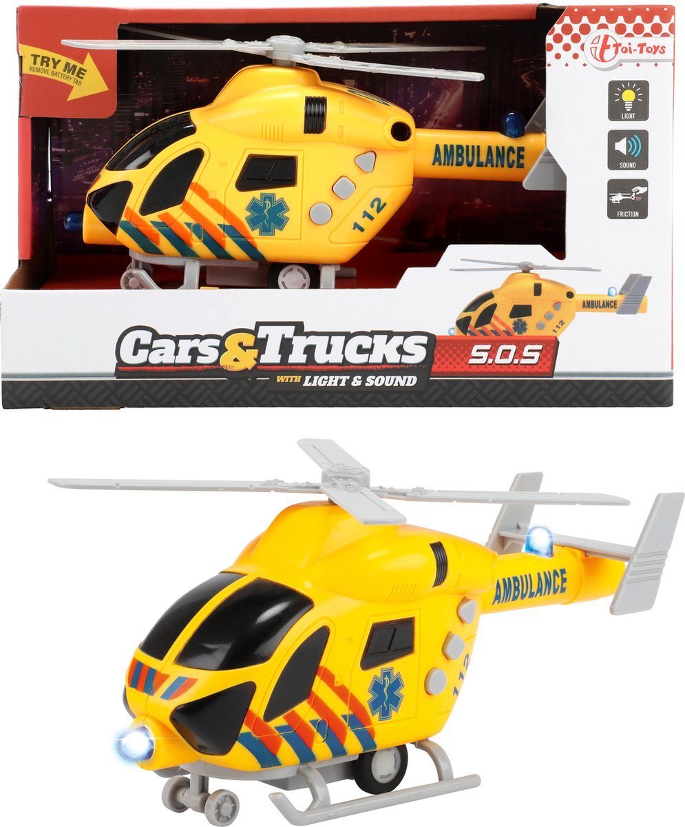 Toi Toys Toi Toys Cars&Trucks Traumahelikopter Ambulance + licht en geluid