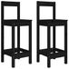 VidaXL Barstoelen 2 stuks massief grenenhout zwart 40x41,5x112 cm