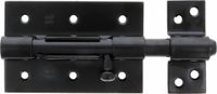 Amig schuifslot/plaatgrendel - staal - 10cm - zwart