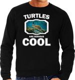 Bellatio Decorations Shoppartners Bv Dieren schildpadden sweater zwart heren - turtles are serious cool trui - cadeau sweater zee schildpad/ schildpadden liefhebber M