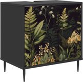 vidaXL Badkamerkast RHENEN Zwart eiken 60 x 40 x 61 cm Bewerkt hout