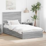 Maison Exclusive - Lit coffre exclusif, finition Sonoma gris, dimensions 100 x 200 cm, fabriqué en bois composite