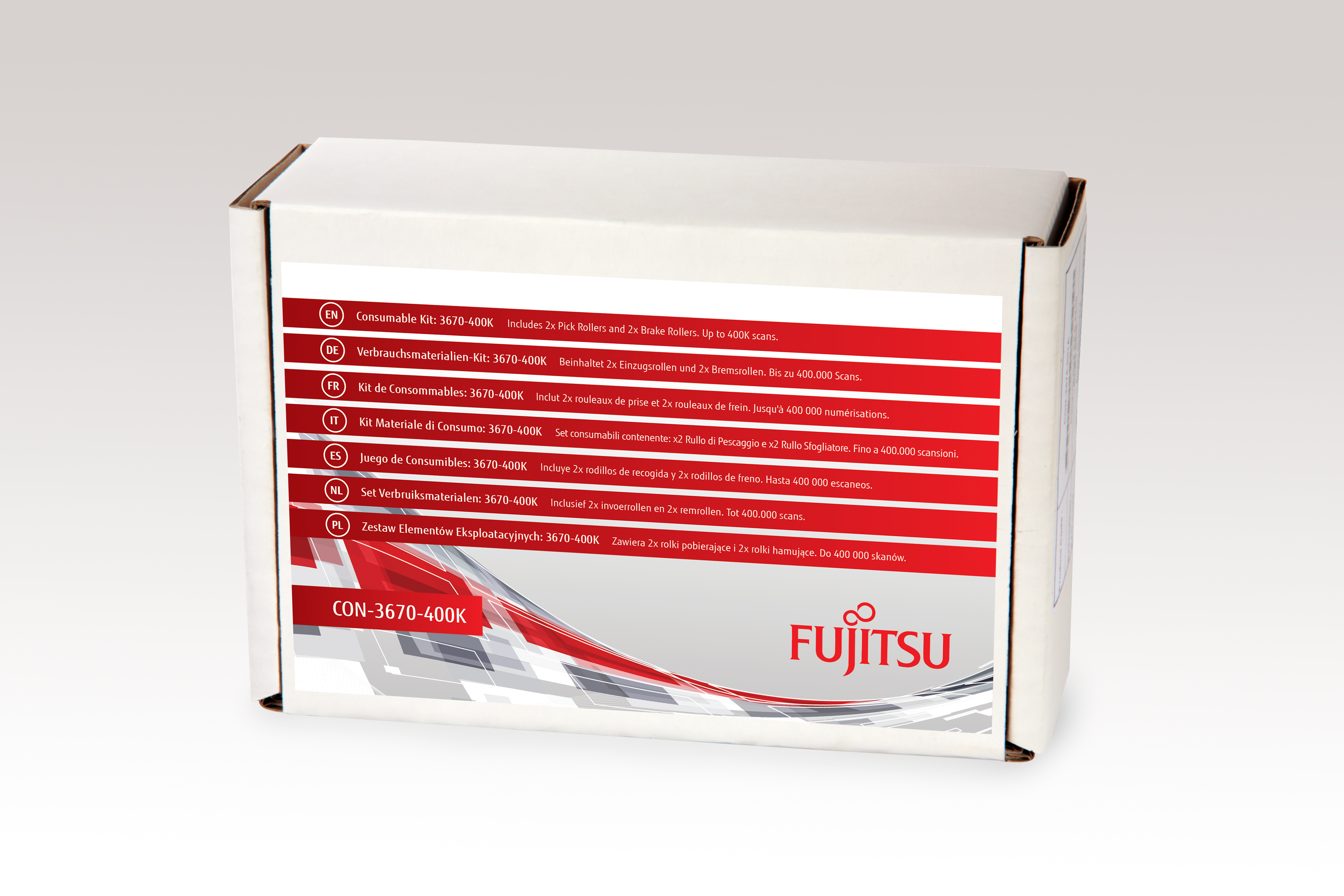 Fujitsu Sets met verbruiksartikelen CON-3670-400K