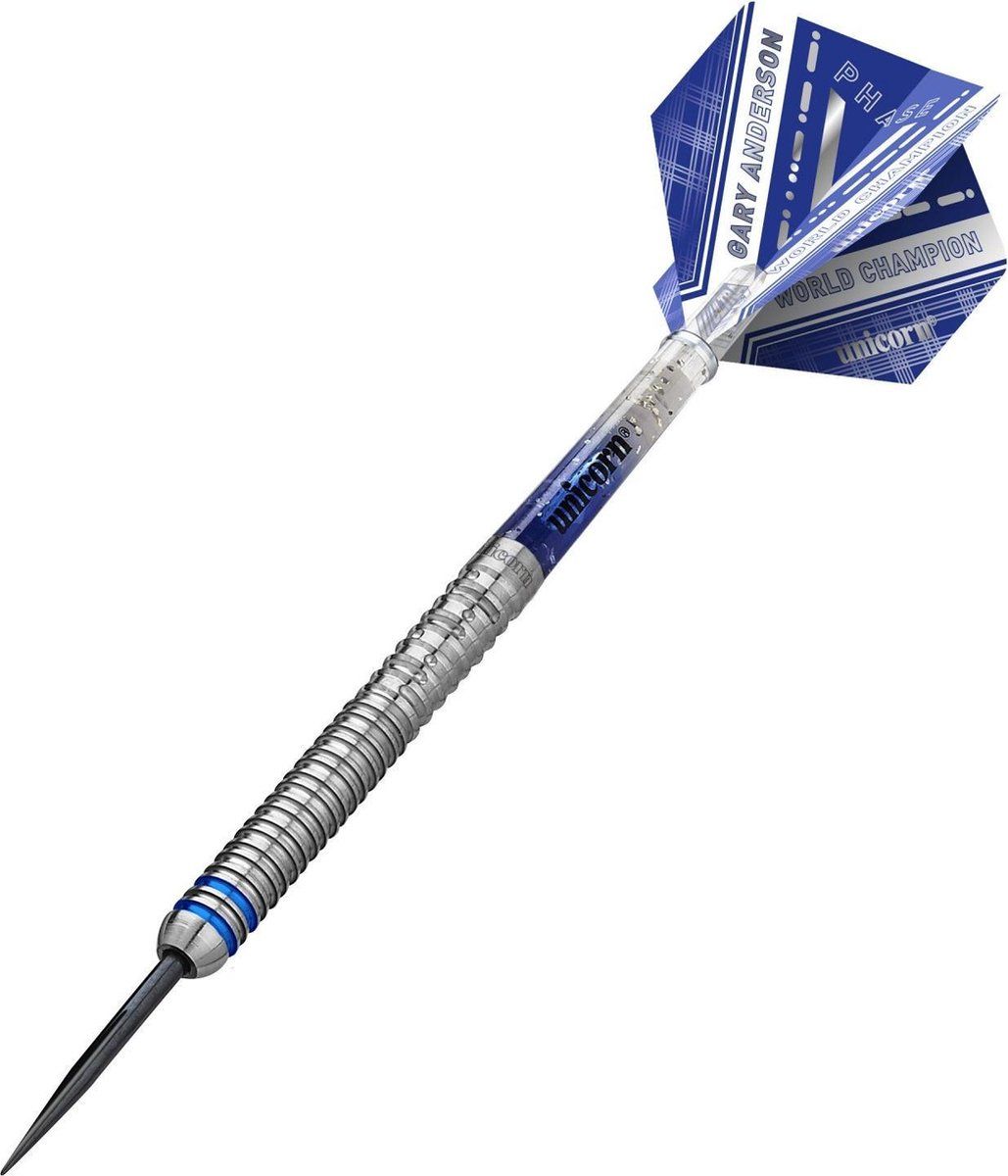Unicorn Dartpijlen Gary Anderson Phase 5 Steeltip 21 Gram - Blauw/Zilver