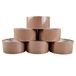 RAYLU PAPER® - Papierrollen, plakband voor het verpakken van verzenddozen, robuust en extra sterk, 66 m x 50 mm breed (6 stuks, bruin)