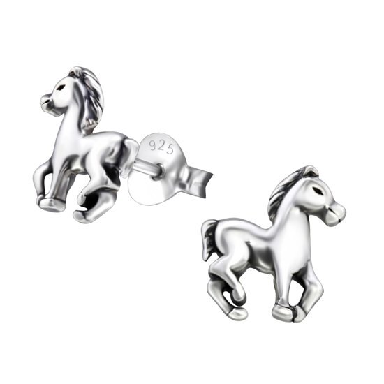 Montebello Oorbellen Horse - Dames - 925 Zilver - Paard - 8 x 9 mm