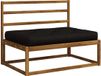 vidaXL Pallet Zitkussen VIANEN 100% Polyester Zwart 120 x 60 x 12 cm