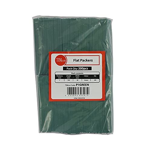 TIMCO P1GREEN Packers Individuele Packers - 28mm - 1.0mm - Groen - 100 x 28 x 1