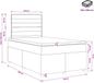 vidaXL Boxspringbed met matras, crème kleur, 120 x 190 cm, gestoffeerd