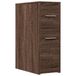 VidaXL Armoire de salle de bain étroite avec roulettes bois travaillé couleur chêne marron
