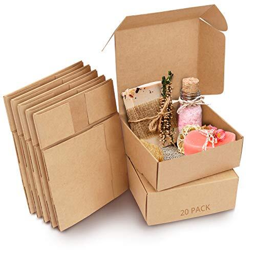 Kurtzy Bruine Hobby Kado Dozen (20Pak) - Doos Maat 12 x 12 x 5cm - Makkelijk in Elkaar te Zetten Presentaties Geschenk Presentjes Doos - Feestjes, Verjaardagen, Huwelijken, Vakanties