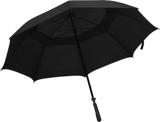 vidaXL Paraplu - 130 cm - Zwart