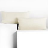 DecoKing RESTILO Jersey Katoenen Kussenslopen 40x120cm - 2 stuks - Crème