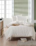 Nuit Des Rêves Beige XL dekbedovertrek set (155 x 200 cm), 70% katoen/30% polyester, inclusief 1 kussensloop (80 x 80 cm), machinewasbaar, elegante knoopsluiting