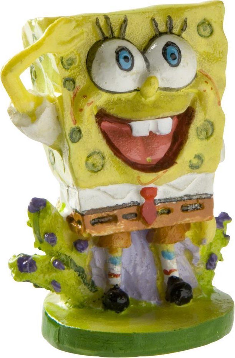 Nickelodeon Aquarium Decoratie - Spongebob Squarepants - Geel - 5x4.5x3.2 cm