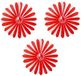 Merkloos / Sans marque Fest-Dekor Gmbh Set van 3 decoratiewaaier rood/wit 35 cm