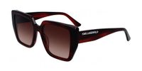Karl Lagerfeld KL6036S (049) gestreepte bordeauxrode zonnebril voor dames