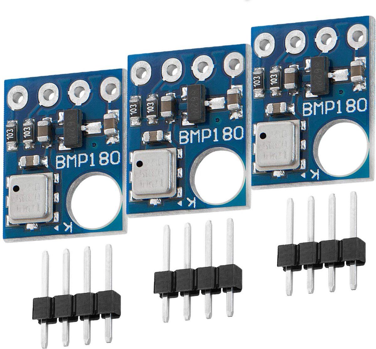 AZ Delivery 3 x GY-68 BMP180 Barometrische Luchtdruk en Temperatuur Sensor compatibel met Arduino Inclusief E-Book!