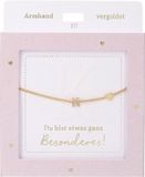 Depesche armband goud met K bedel en hartje - vriendschapssieraad.
