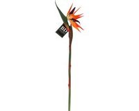 Bellatio Design Kunstbloem Strelitzia - 84 cm - losse steel - kunst zijdebloem - Paradijsvogelplant