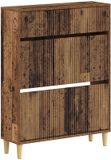 vidaXL Schoenenkast ARNHEM 78 x 24 x 103 cm Bewerkt hout Oud hout