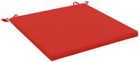 vidaXL Zitkussen SOEST 100% Polyester Rood 80 x 80 x 3 cm