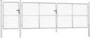 vidaXL Portail en gaas, argenté, 500x125 cm, acier galvanisé