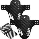 Merkloos Fender-Carbon Fiber Patroon Mountainbike 3d Patroon - Wit Label