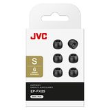 Siliconen JVC Siliconen oorkussens voor koptelefoon, set van 6, universele maat in 2 kleuren en 3 maten, EP-FX2S-B (zwart)