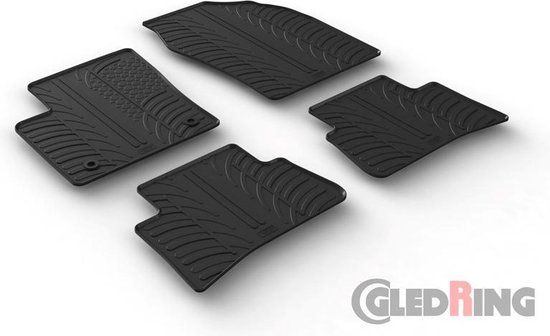 Gledring Rubbermatten Toyota C-HR 2016- (T Profiel 4-delig + Montageclips)