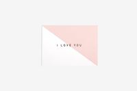 Dailylike Roze wenskaart I Love You 9,7 x 7 cm.