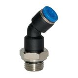 RIEGLER 109230-167.014-6 Steekschroefverbinding 45° "Blauwe serie", draaibaar, G 1/4 buiten, Ø 6 mm, 1 stuk
