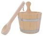 Holzsauna-Eimer mit Schaufel und stabilem Griff