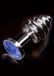 Dolce Piccante Buttplug Jewellery Small Silver Ribbed Blue