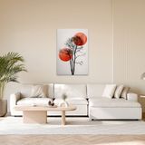 A.S. Création Canvasfoto boom zwart wit rood - wandafbeelding in crème, zwart - 50 x 75 cm - DD131774