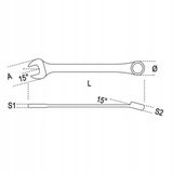 Beta 42LMP/14 Ringsteeksleutel 14mm Gepolijst Lang