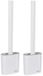 Ruhhy Brosse de toilette en silicone - 2x - Blanc - 36 cm - Fixation murale